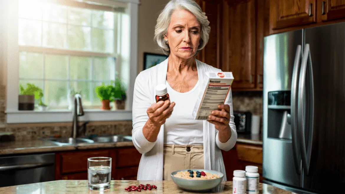 Women taking a multivitamin
