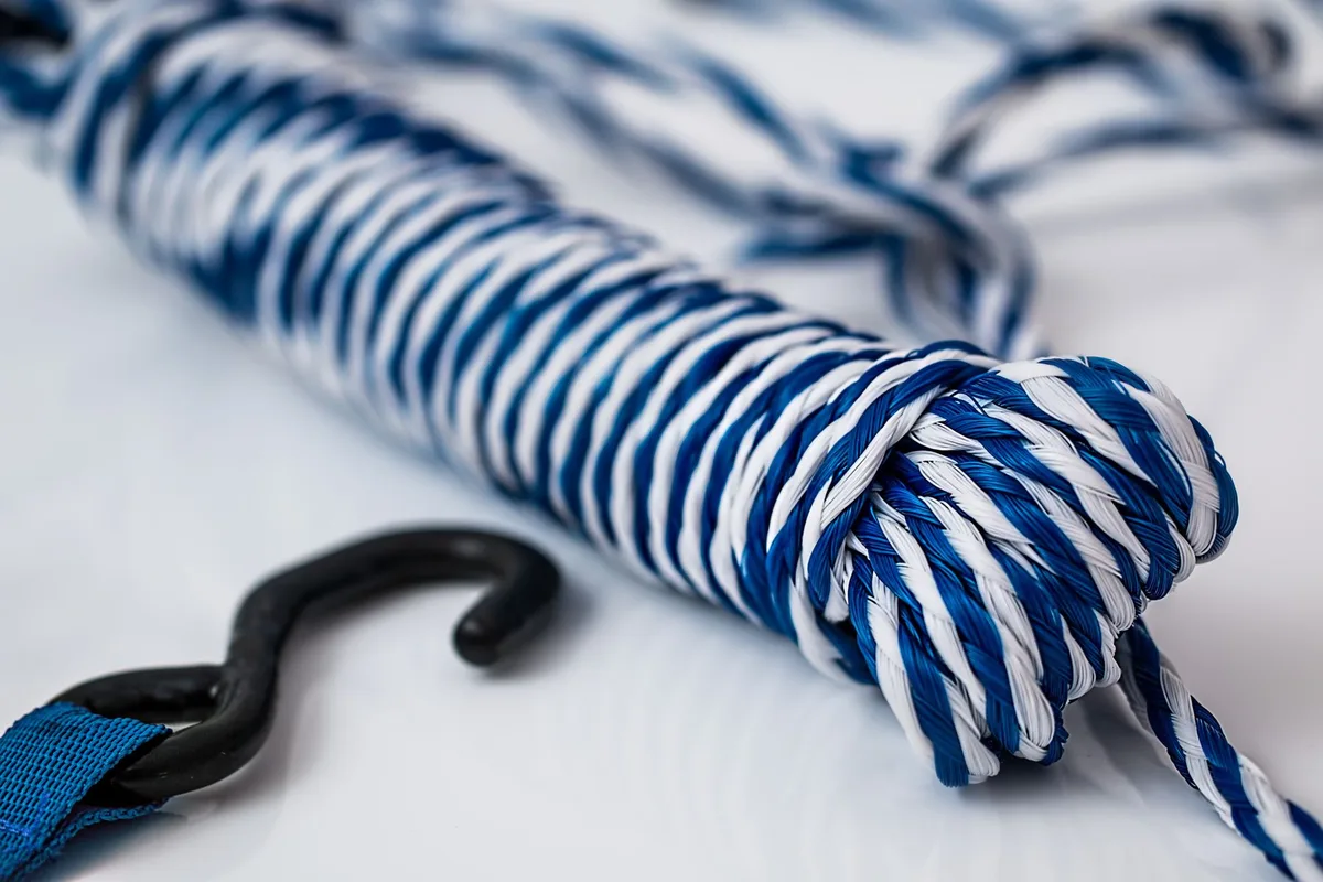 Test d'élasticité réalisé sur une mèche de cheveu mouillée pour vérifier sa résistance avant décoloration