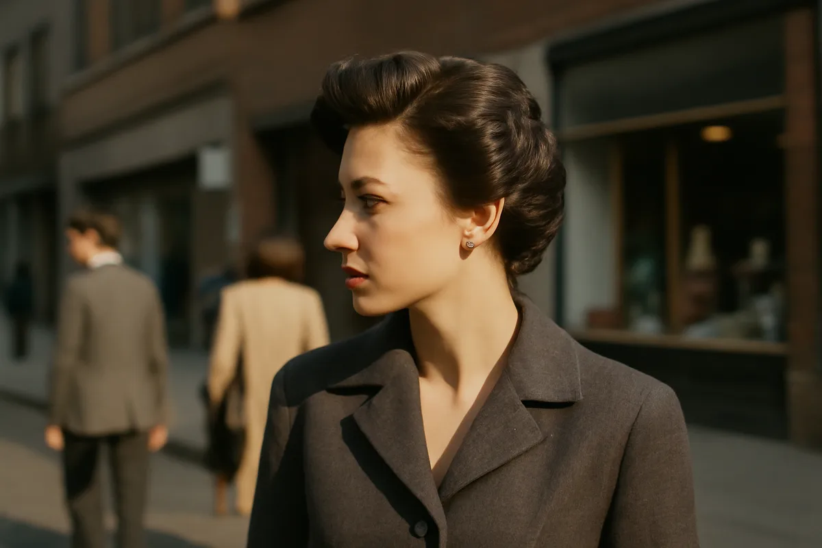 Pourquoi ce style fonctionne toujours aujourd’hui — Les codes des années 50 — emphasis sur le volume, lignes nettes et détails soignés — restent séduisants parce qu’ils valorisent la silhouette du visage et se marient bien avec des tenues contemporaines. Plutôt