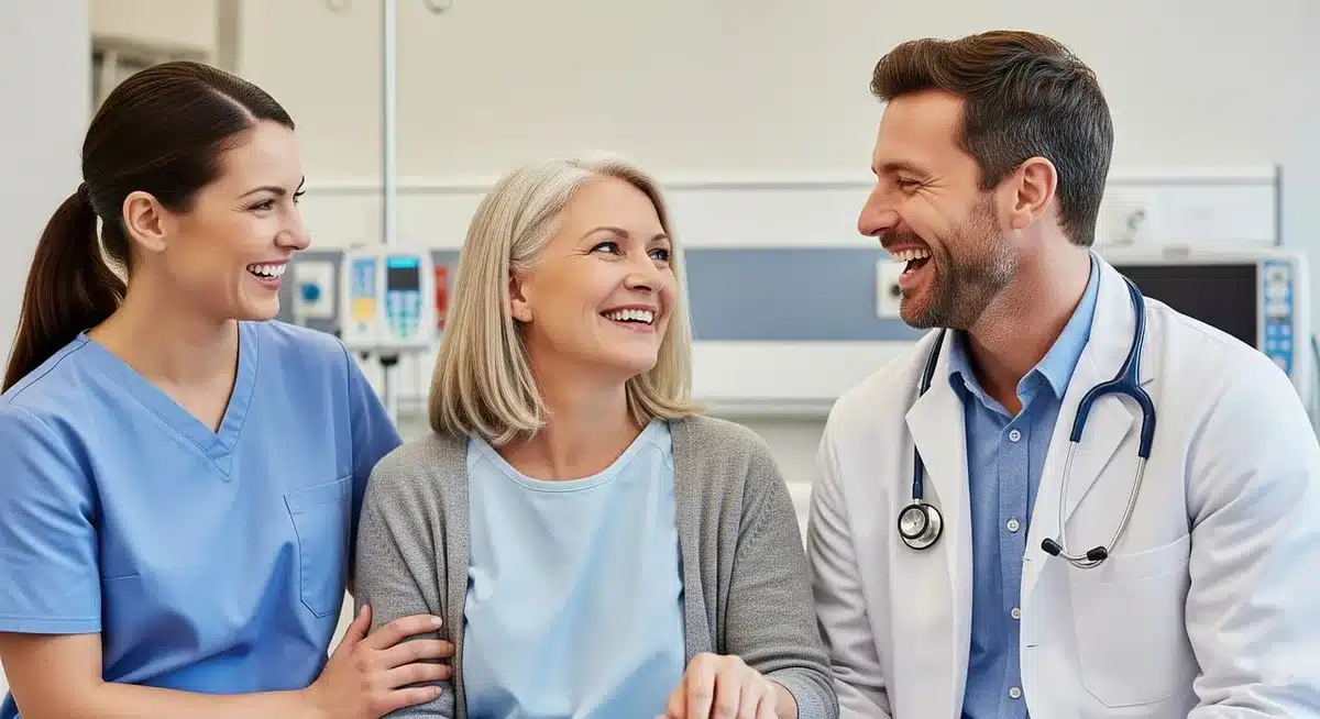 Seniors en consultation médicale pour vérifier tolérance et contre‑indications